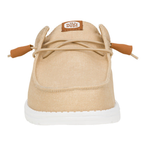 Wally Slip Stretch Canvas - Tan/White - Image 4