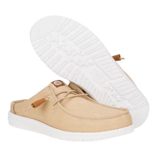 Wally Slip Stretch Canvas - Tan/White - Image 3