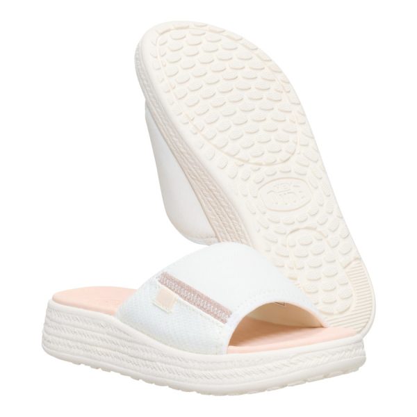 Tide Espadrille Slide - Off White/Tan
