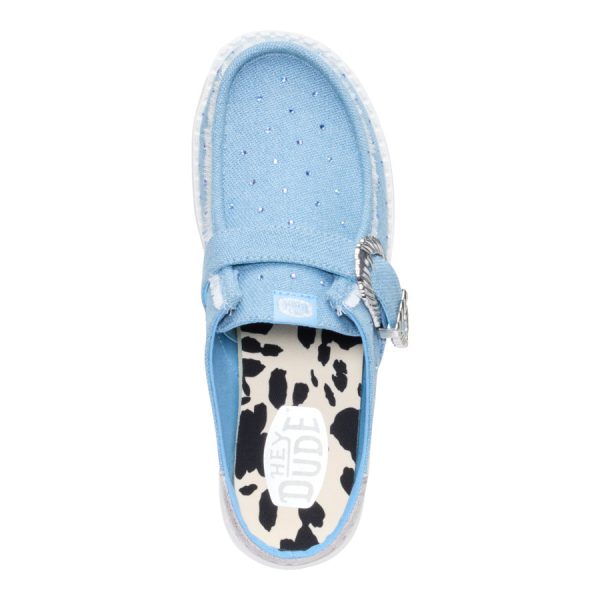 Wendy Slip Buckle Denim - Blue/Multi